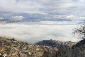 Tichy Haf sous la brume depuis Tassira
